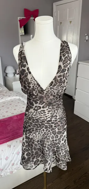 Princess Polly Leopard Slip Dress thumbnail 1
