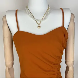 Elliatt Oceana Drawstring Mini Bodycon Dress in Amber Size Small NWT thumbnail 4