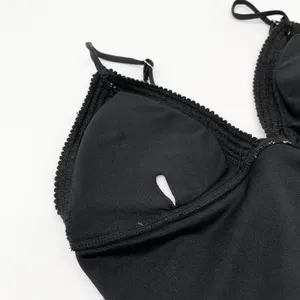 Cheeky High Cut Womens Swimsuit Size Large Black Gold Glam Beach Summer Resort‎ thumbnail 3