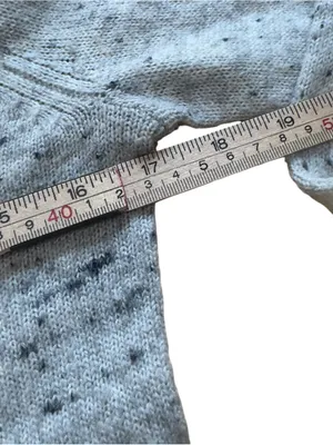 Madewell Gray Nep Merino Wool Blend Mock Neck Rib Knit Sweater Women’s Small Top thumbnail 7