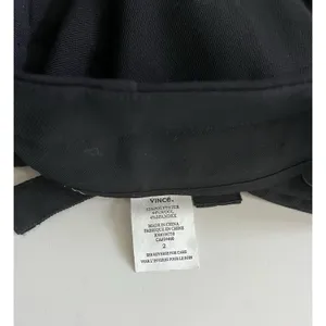 Vince Trousers Pleated Pants Womens Black Wool Blend Paperbag Work Casual Size 2 thumbnail 6