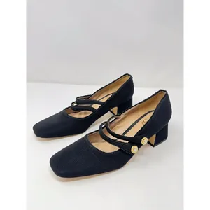 Sam Edelman Tahira Womens Sandals Black Mary Jane Pump Square Toe Heels US 9.5 thumbnail 5