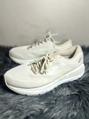 BROOKS ARIEL GTS 23 CHATEAU GREY/WHITE SAND RUNNING Beige/White Sneaker Sz8.5 thumbnail 5