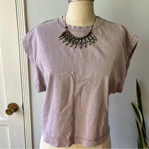Zara-•Dusty Lavender Muscle Sweat-T•sz M thumbnail 5