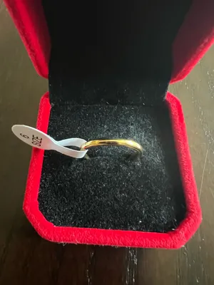 Women’s 10k Gold Plated 2mm Band Size 6 thumbnail 1