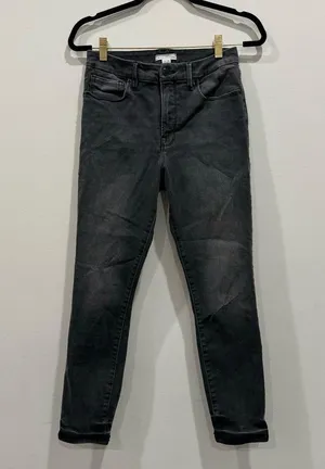 Good American Black Good Legs Crop High Waist Skinny Jeans Size 8/29 GLC961T thumbnail 2