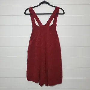 Blue Blush‎ Red Sherpa Romper Size S thumbnail 3