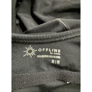 OFFLINE by Aerie Real Me Xtra‎ Flare Bodysuit Black Size Medium Jumpsuit Yoga thumbnail 4