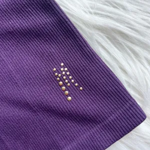 Marciano Guess 2000's Purple/Plum Seamless Off the Shoulder Top thumbnail 3
