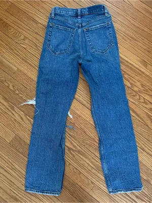Abercrombie Women’s Distressed Blue Denim Jeans thumbnail 2