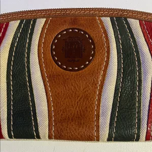 Frye leather and canvas multicolored clutch wristlet thumbnail 3