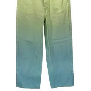 BDG Urban Outfitters High & Wide Ombre Jeans Green Blue Gradient Wide Leg Sz‎ 25 thumbnail 9