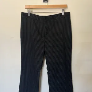 BURBERRY London Stripped Wide Wool leg pants black‎ sz 12 thumbnail 10