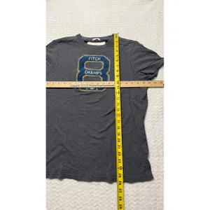 Abercrombie & Fitch Muscle Fit T-Shirt Gray Chenille Varsity Patch Size M thumbnail 5