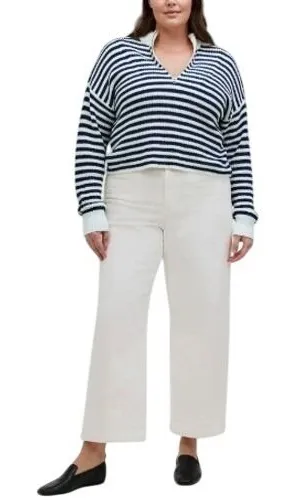 NWT Madewell The Emmett Wide-Leg Crop Jean: Welt Pocket Edition NO602 Tile White thumbnail 1