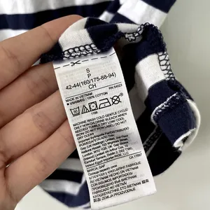 GAP navy blue white striped short sleeved vintage‎ t-shirt cotton top summer thumbnail 4
