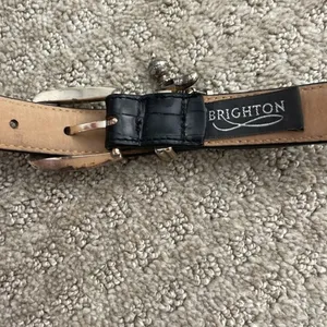 Vintage Brighton Black Leather Belt With Golf Bag and Charms Buckle Small thumbnail 5