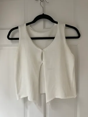 White Knit Sweater Top thumbnail 3