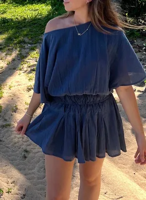 Free People blue dress thumbnail 3