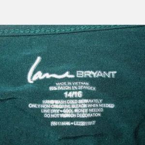 🆕 LANE BRYANT Plus 1X 14 16 Cold Shoulder Green STUDDED Shirt NEW‎ thumbnail 4