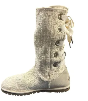 UGG Australia W HEIRLOOM Lace Up Boots 1000693 US Size 7 Knit F8911L Sheepskin thumbnail 5