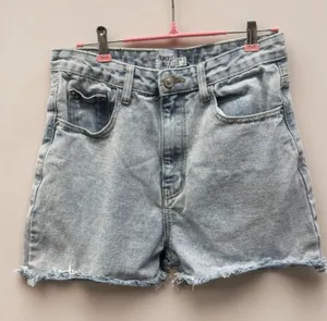 Princess Polly Light Wash Distressed Denim Shorts Size 4 thumbnail 1