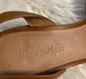 Madewell Sandals Size 7.5 Leather Upper Lining And Sole See All Photos thumbnail 2