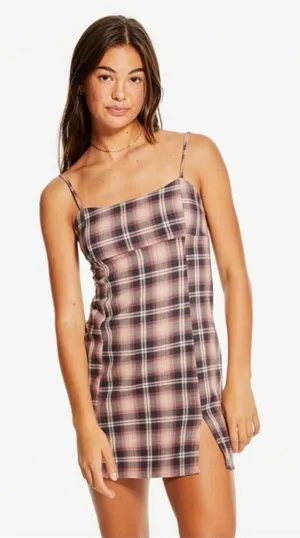 Aeropostale Plaid Scoop-Neck Slim Dress – NWT – Size Large thumbnail 1