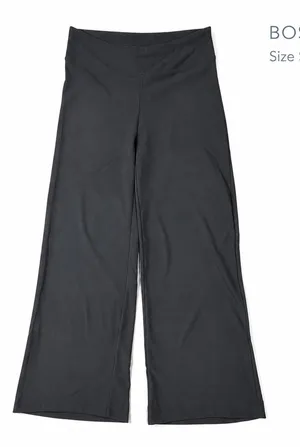 Boston Proper Dress Pants Womens S Black Wide Leg Pull On Stretch Knit thumbnail 1