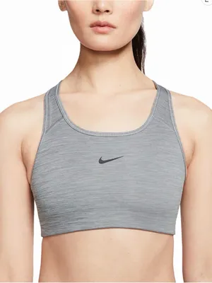 Nike Heather Grey Racerback Sports Bra thumbnail 1