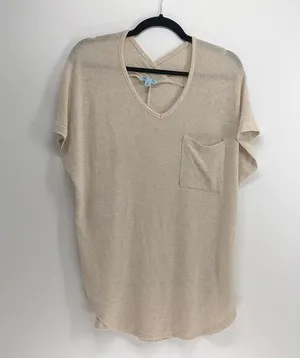 She + Sky top cotton knit oversized top coastal Grandma summer longline size M thumbnail 1