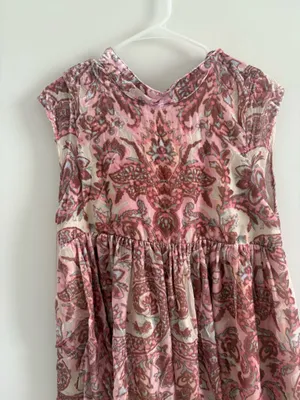 Free People All the Time Paisley Velvet Floral Mini Dress Small thumbnail 3