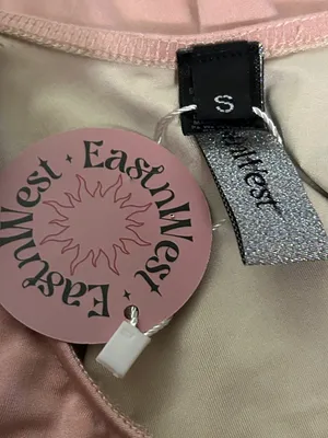 New Free People EastNWest label pink shimmer one piece swimsuit No Tie Small thumbnail 5