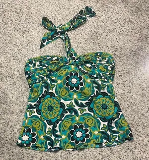 Ann Taylor floral halter top thumbnail 1