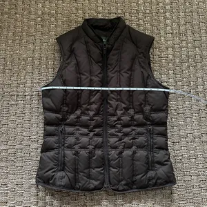 Eddie Bauer Women’s M Brown Down Puffer Vest Full Zip Pockets Lightweight thumbnail 6