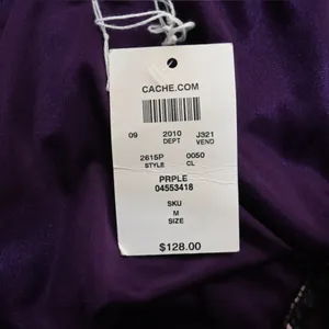 Cache Womens M Purple Short Sleeve Sequin Evening Cocktail Blouse NEW thumbnail 8
