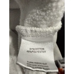 White Fox Oatmeal Heather Frayed Logo Fleece‎ Pullover Hoodie XS/S Womens thumbnail 6