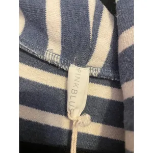 PinkBlush Striped Open Front Cardigan Sweater Women's‎ Blue White Gray thumbnail 3