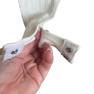 ASTR‎ Women Bodysuit M Ivory Ribbed Cutout Y2K Neutral Festival Clubwear Top thumbnail 6