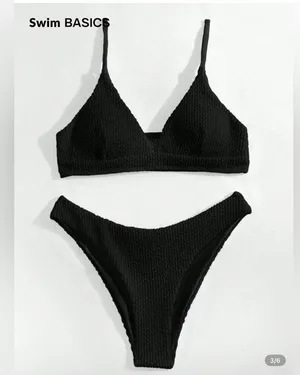 SHEIN Black Bikini Set Sleek Minimalist Design thumbnail 1