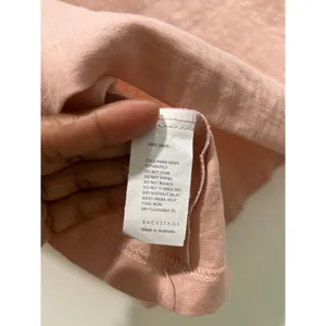 Backstage X Free People 100% Linen Blush Pink Mini Skirt Sz XS thumbnail 4