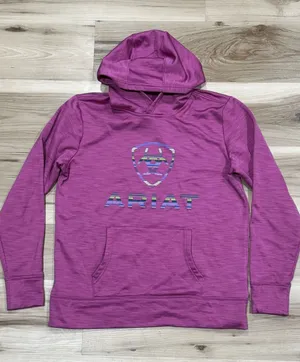 Ariat Tek Gear Meadow Mauve Sweatshirt Hoodie Women’s Medium thumbnail 1