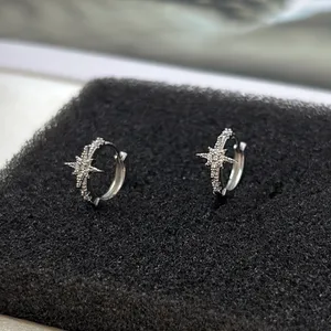13mm Small Star Hoop Earrings for Men Women Streetwear Punk Hip Hop Unisex Earrings thumbnail 2