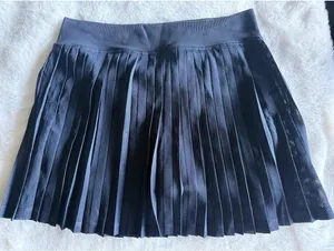 Free People Navy Blue Pleated Mesh Mini Skirt Built-In Shorts XS/S thumbnail 8