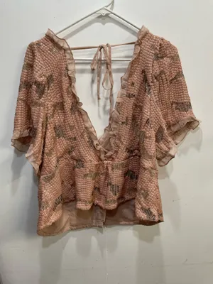 Anthropologie beaded V-Neck blouse thumbnail 4