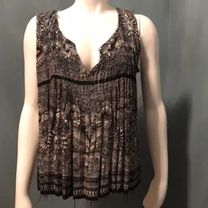 Free People one paradise stars tank pin-tucked embroidered tank triple tie back thumbnail 4