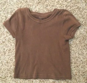 Brandy Melville brown baby tee thumbnail 1