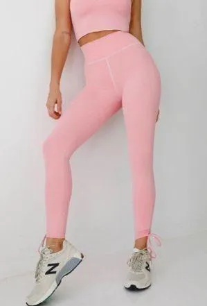 Tiger Mist Pink Ruched Leggings thumbnail 1