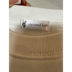 Elevated Faith Run Race‎ Graphic Crewneck Sweatshirt White Hebrews12:1 Size XS thumbnail 7