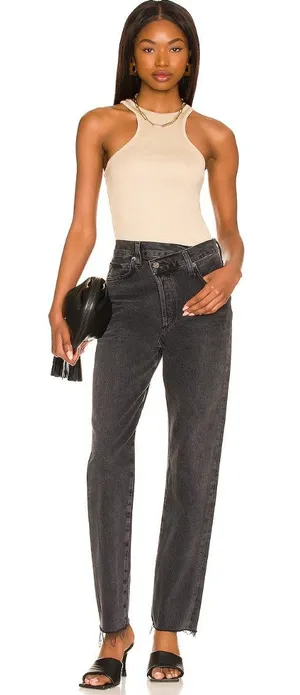 Agolde‎ Criss Cross Straight Jeans in Shambles size 26 thumbnail 1